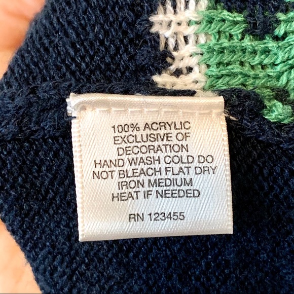 LORD & TAYLOR CONTEXT Navy Santa Sweater—SZ. Lg - Picture 12 of 16